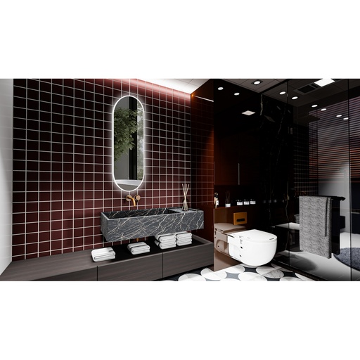 Espejo Led Oval Aura 100x40 cm
