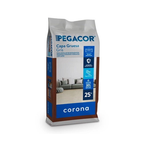PEGACOR® Capa Gruesa Gris