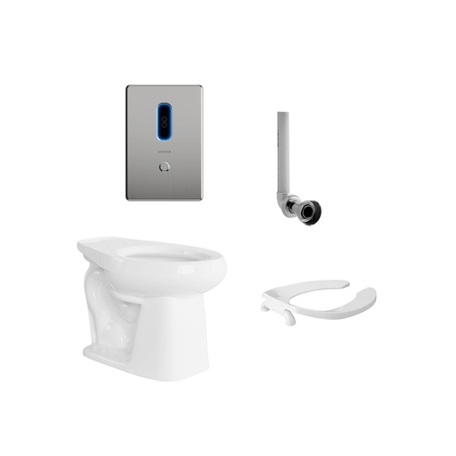 Kit Taza Adriática Plus Entrada Posterior con Fluxómetro CoronaSense®