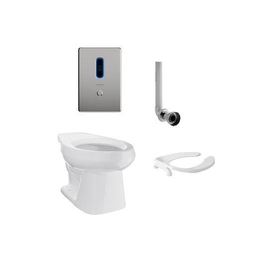 Kit Taza Báltica Plus Entrada Posterior con Fluxómetro CoronaSense®