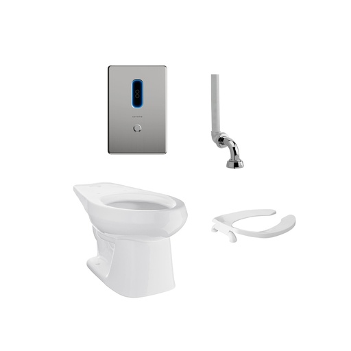 Kit Taza Báltica Plus Entrada Superior con Fluxómetro CoronaSense®