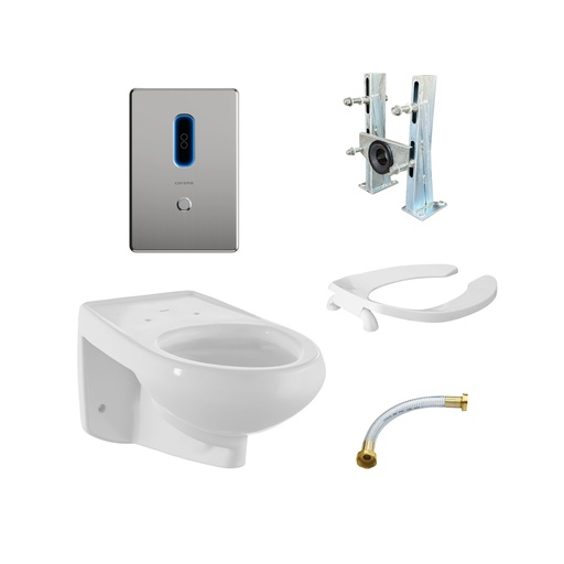Kit Taza Erie Plus Entrada Posterior con Fluxómetro CoronaSense®