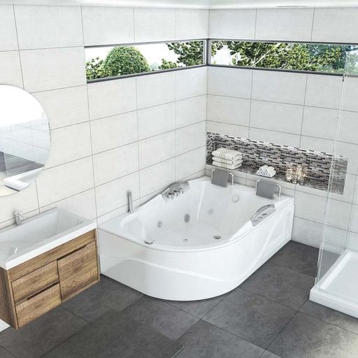 Hidromasaje Honolulu Derecha 181X123 Blanco