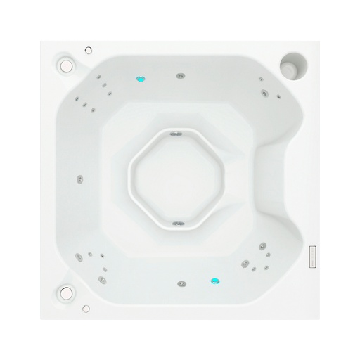 Hidromasaje Spa Santorini 180X180 Blanco Con Mantenedor De Temperatura 5.5 Kw/H