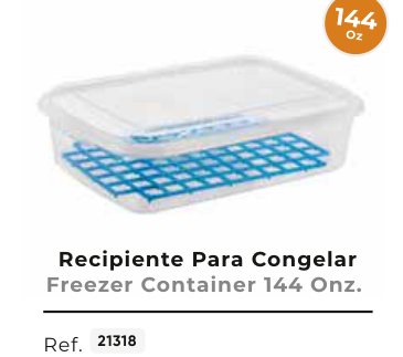 Recipiente Congelar Alim C/R 144 Oz