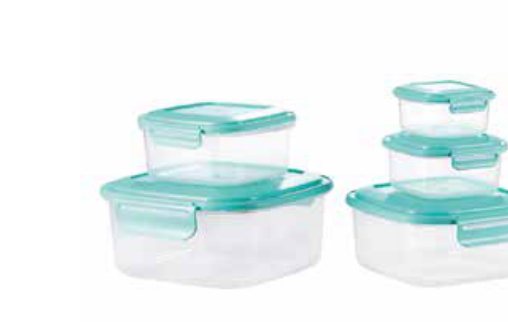 Juego Recipiente Click x 5 Blanco