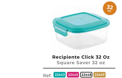 Recipiente Click 32 Oz Fucsia