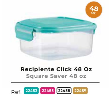Recipiente Click 48 Oz Blanco