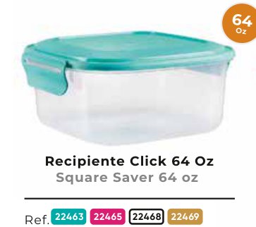 Recipiente Click 64 Oz Blanco