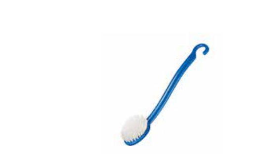Cepillo Mango Largo Fibra Dura Azul