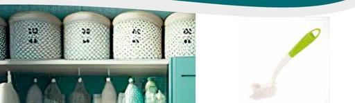 Cepillo Cocina Blanco Azul