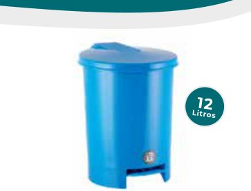 Papelera Pedal 12 L Plata