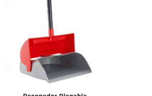 Recogedor Plegable Gris/Rojo