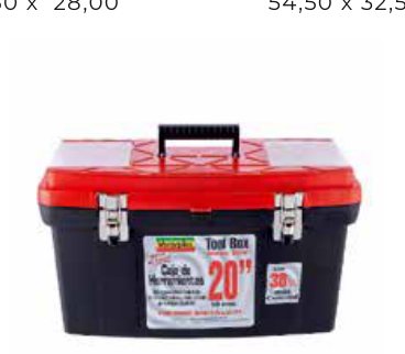 Caja Herramientas 20" C/M Negra Roja