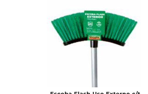 Escoba Flash Uso Externo C/T Negro Verde