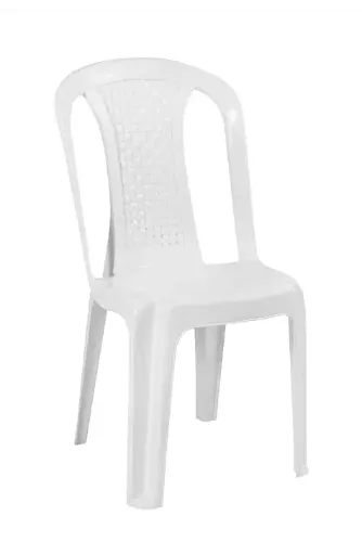 Silla Nogal Sin Brazos Blanca