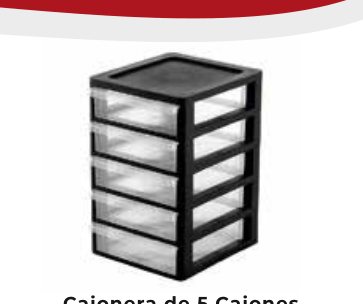 Cajonera 5 Cajones Negra