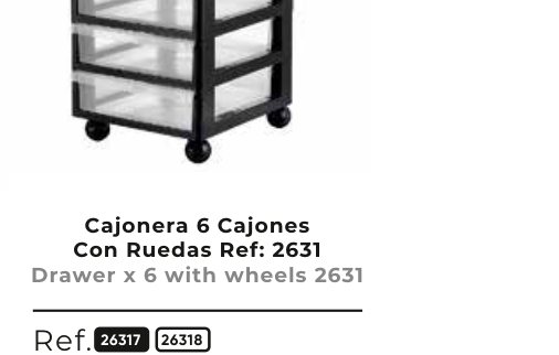 Cajonera 6 Cajones Ruedas Blanca