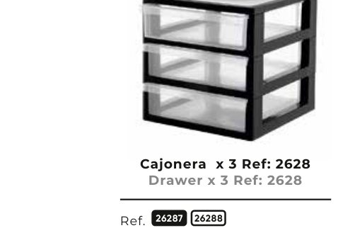 Cajonera X3 Ref 2628 Negra