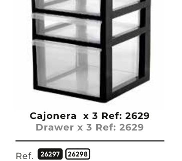 Cajonera X3 Ref 2629 Negra