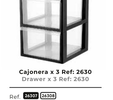 Cajonera X3 Ref 2630 Negra