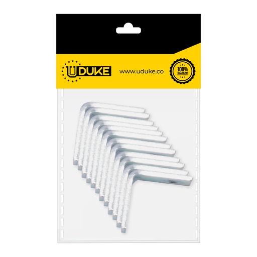 ANGULO 1/2" METALICO C.16 PQT X 12 UDUKE