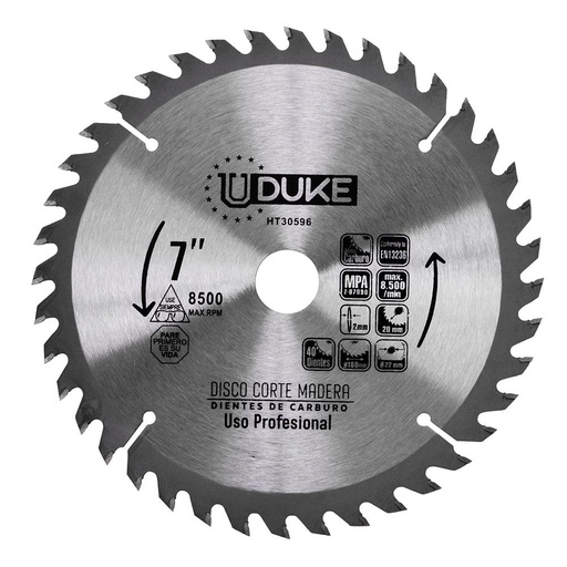 DISCO MADERA UDUKE PROFESIONAL (7X24) DMD724 (HT30597)