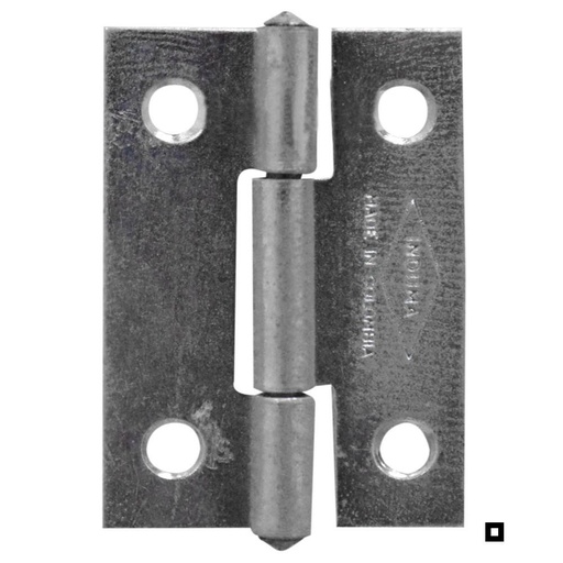 BISAGRA COMUN ZINCADA INDUMA 1 1/2 C.22 (CAJITA X 12 PAR) (T1103-0033)