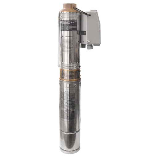 ELECTROBOMBA SUMERGIBLE TIPO BALA 1 HP PARA AGUA LIMPIA ALT MAX 55 MTRS 110V TOOLCRAFT (TC4576)