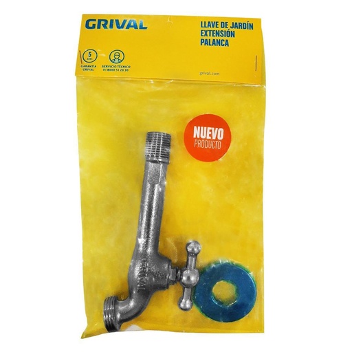 GRIFO CROMADO CON EXTENCION PESADO ROSCA GRIVAL (979110001)
