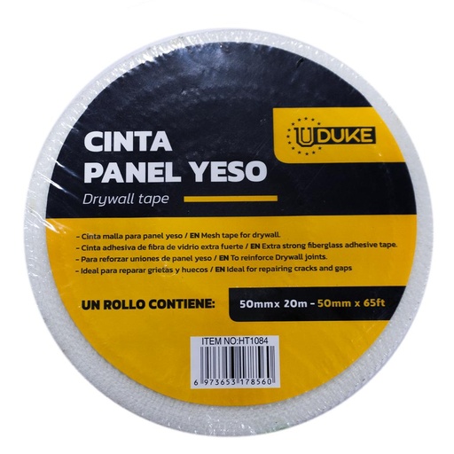 CINTA PANEL YESO FIBRA DE VIDRIO X 20M 2 PUL UDUKE  (HT80169)