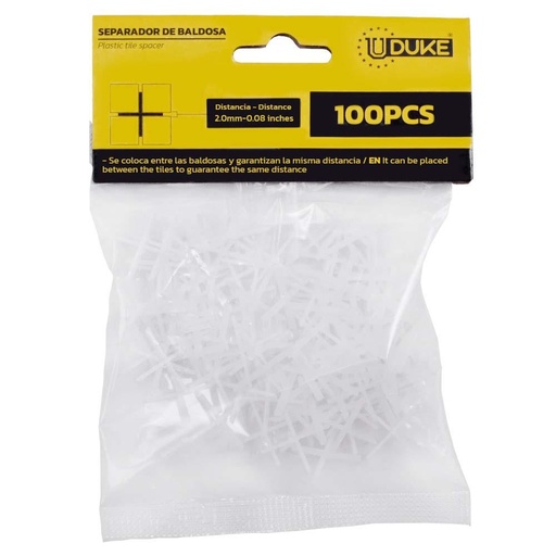 SEPARADOR DE BALDOSA UDUKE 2MM BOLSA X 100 PCS (HT80172)