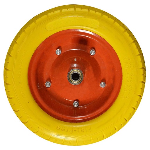 LLANTA BUGUI ANTIPINCHAZO AMARILLA CON RHIN T/PESADO 350-8  (CAP MAX 200-220 KLGS)(HT50146)