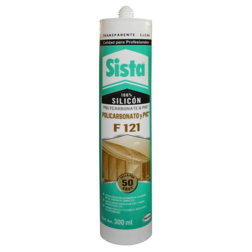 SILICONA TUBO SISTA POLICARBONATO Y PVC TRASPARENTE 300 ML(F121) (2591113)