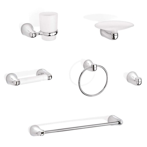 KIT ACCESORIOS PARA BANO X 6 PIEZAS ALUVIA GRIVAL (AV6000001)