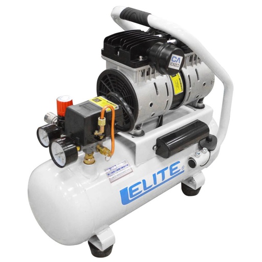 COMPRESOR ELITE 1.0 HP TANQUE 12LTS  125PSI 1800RPM  M HORIZONTAL LIBRE DE ACEITE Y SILENCIOSO 1 SALIDA(CA1012D)