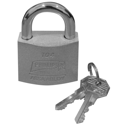 CANDADO PHILLIPS CROMADO OPACO 50 (YALE-ASSA ABLOY) (8846)