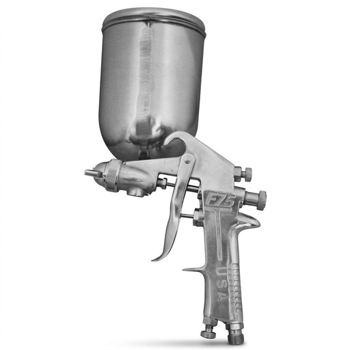 AEROGRAFO UDUKE PROFESIONAL USA VASO DE 600 CC PISTOLA F-75 CROMADA - ALTA (HT30599)