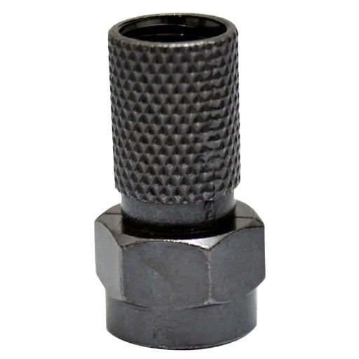 TERMINAL COAXIAL GRIS MATE ROSCA FINA RG6 PQT X 5 UDUKE