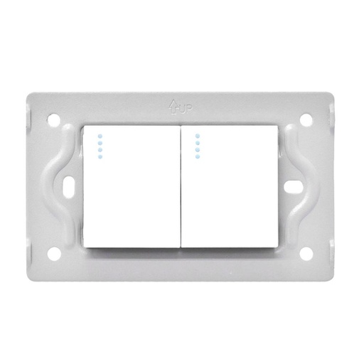 SWICHE DOBLE LUXOR BLANCA INTERCAMBIABLE SIN TAPA DUKE ENERGY (V9-007)