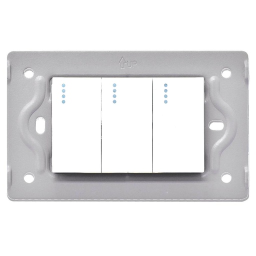SWICHE TRIPLE LUXOR BLANCA INTERCAMBIABLE SIN TAPA DUKE ENERGY (V9-009)