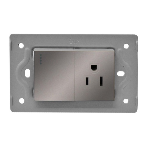 TOMA SWICHE LUXOR GRIS INTERCAMBIABLE SIN TAPA DUKE ENERGY (V3-018)