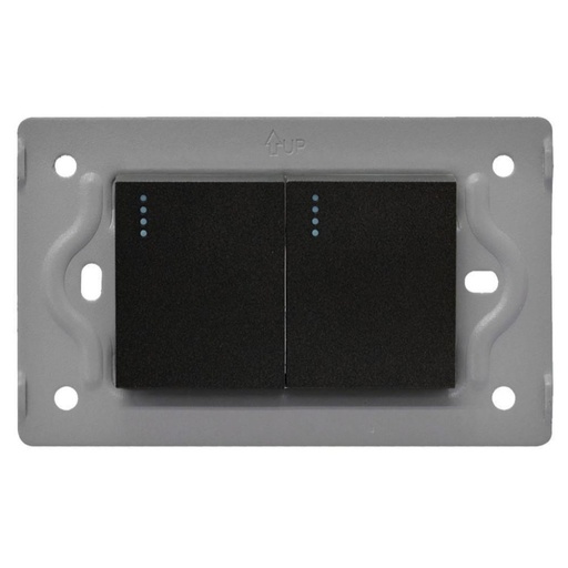 SWICHE DOBLE LUXOR NEGRA INTERCAMBIABLE SIN TAPA DUKE ENERGY (V17-007)