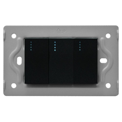 SWICHE TRIPLE LUXOR NEGRA INTERCAMBIABLE SIN TAPA DUKE ENERGY (V17-009)