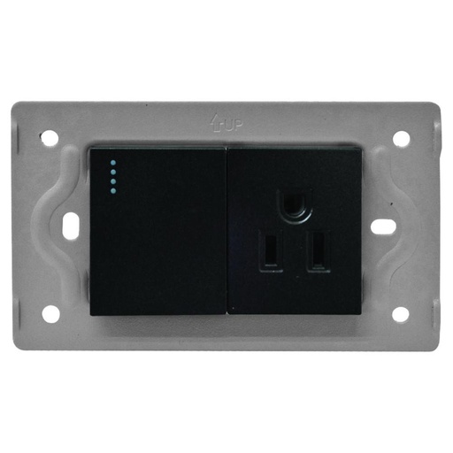TOMA SWICHE LUXOR NEGRA INTERCAMBIABLE SIN TAPA DUKE ENERGY (V17-018)