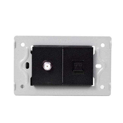 SWICHE TIMBRE LUXOR NEGRA INTERCAMBIABLE SIN TAPA (V17-001)