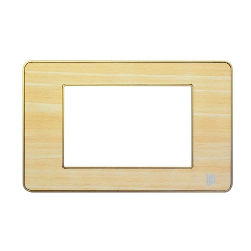 TAPA LUXOR MADERA CLARO CUADRADA BORDE DORADO DUKE ENERGY (V3-02MC)