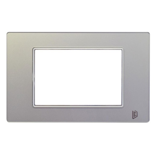 TAPA LUXOR PLATA CRISTAL ACRILICA CUADRADA BORDE CROMADO DUKE ENERGY (V10-02AP)