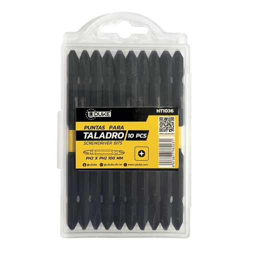 PUNTAS TALADRO DOBLE X 10PCS ESTRIA UDUKE (HT1036)