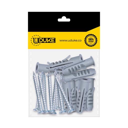 CHAZO CON TORNILLO 3/8 PLASTICO PQT X 10 UDUKE